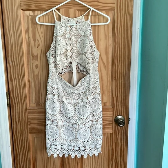 white christmas dresses Fashion White Navy Floral Print V-Neck Cut-Out Back Tie-Up Maxi Dress with  Middle Slit main image 0